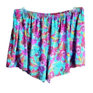 Fit 4u Floral Swim Shorts Size 18W